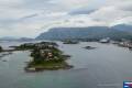 Blick auf Brønnøysund von der Brønnøysund Brücke