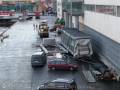 Beschädigte Passagierbrücke auf dem Kai in Bergen