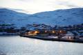 Båtsfjord, Blick auf zerstörte Lagerhalle