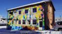 Haus mit Murals (Wandmalereien)