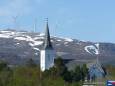 Sortland Kirche/vindkraftverk Ånstadblåheia