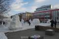 Schneeskulpturen auf dem Stortorget