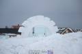 Vardø: Schneeskulptur