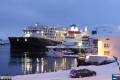 HAVILA CAPELLA im Hafen von Honningsvåg, 8. Januar 2022
