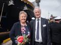 HAVILA POLLUX in Bergen am 13.05.2024, Erna Solberg und Per Sævik - ©Havila, Fotograf: Martin Giskegjerde/Oclin