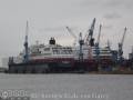 MS MIDNATSOL im Trockendock neben der MS NORDNORGE, Bredo-Werft, Bremerhaven, Jan. 2013