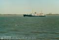 MS NORDSTJERNEN auf der Elbe am 21.März 2003, einen Tag vor der Taufe der MIDNATSOL in Hamburg