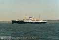 MS NORDSTJERNEN auf der Elbe am 21.März 2003, einen Tag vor der Taufe der MIDNATSOL in Hamburg