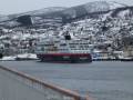 Die nach der Kollision beschädigte TROLLFJORD in Harstad - 3.April 2017