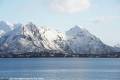 Anfahrt auf den Raftsund mit Blick auf die Lofoten